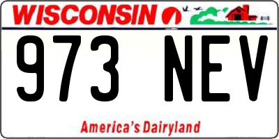 WI license plate 973NEV