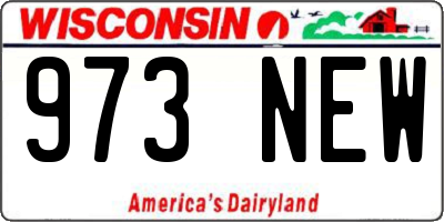 WI license plate 973NEW
