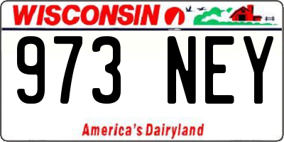 WI license plate 973NEY