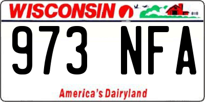 WI license plate 973NFA