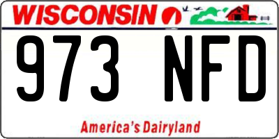 WI license plate 973NFD