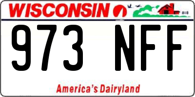 WI license plate 973NFF