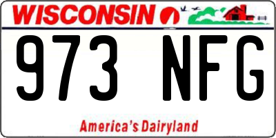 WI license plate 973NFG