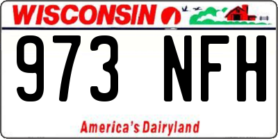 WI license plate 973NFH