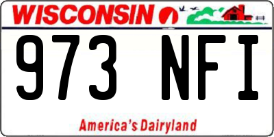 WI license plate 973NFI
