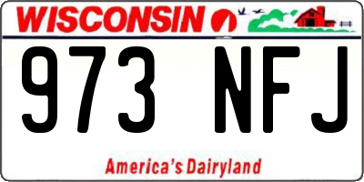 WI license plate 973NFJ