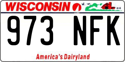 WI license plate 973NFK