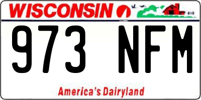 WI license plate 973NFM
