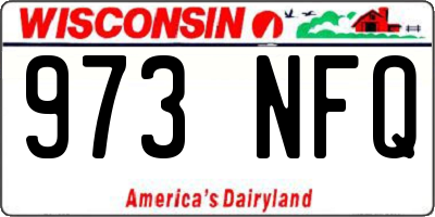 WI license plate 973NFQ