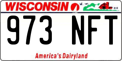 WI license plate 973NFT