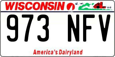 WI license plate 973NFV