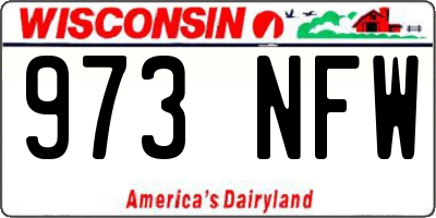 WI license plate 973NFW