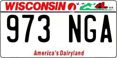 WI license plate 973NGA