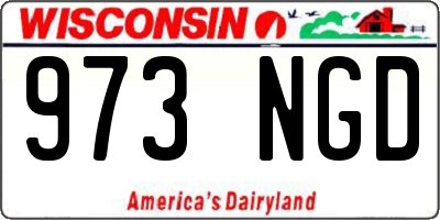 WI license plate 973NGD