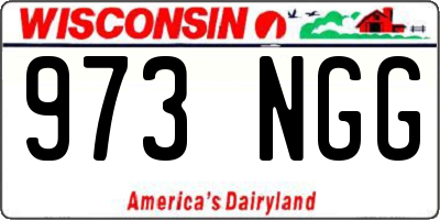 WI license plate 973NGG