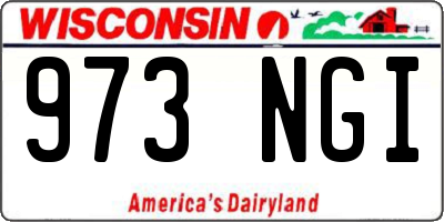 WI license plate 973NGI