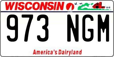 WI license plate 973NGM