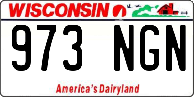 WI license plate 973NGN