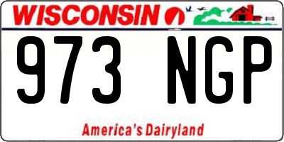 WI license plate 973NGP