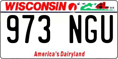 WI license plate 973NGU