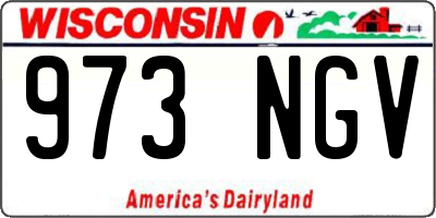 WI license plate 973NGV