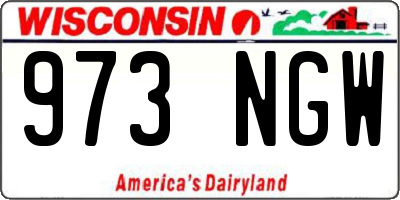 WI license plate 973NGW