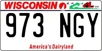 WI license plate 973NGY