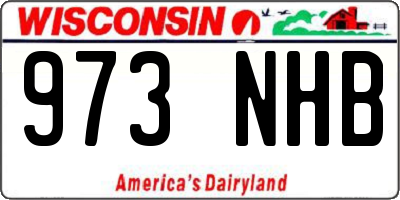 WI license plate 973NHB