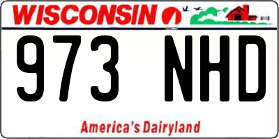 WI license plate 973NHD