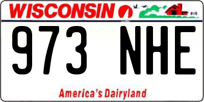 WI license plate 973NHE