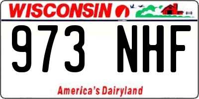 WI license plate 973NHF