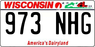 WI license plate 973NHG