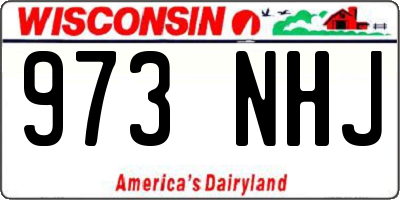 WI license plate 973NHJ