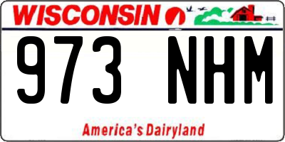 WI license plate 973NHM