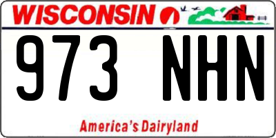 WI license plate 973NHN