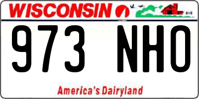 WI license plate 973NHO
