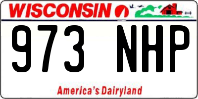 WI license plate 973NHP