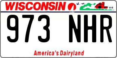 WI license plate 973NHR