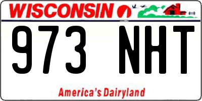 WI license plate 973NHT