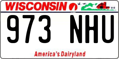 WI license plate 973NHU