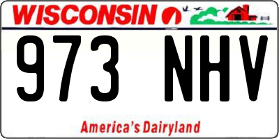 WI license plate 973NHV