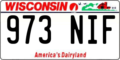 WI license plate 973NIF