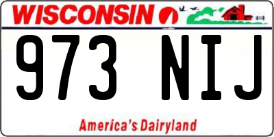 WI license plate 973NIJ