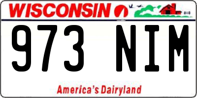 WI license plate 973NIM