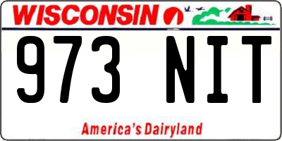 WI license plate 973NIT
