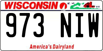 WI license plate 973NIW