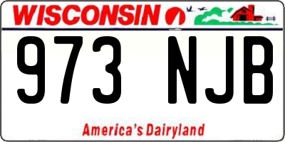 WI license plate 973NJB