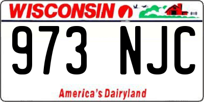 WI license plate 973NJC