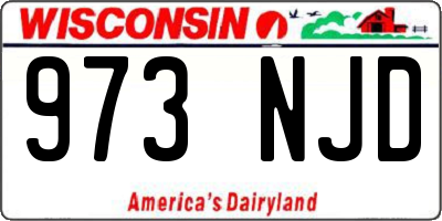 WI license plate 973NJD