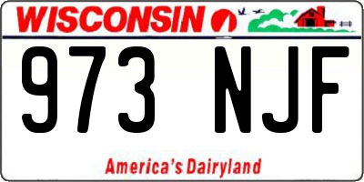 WI license plate 973NJF